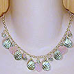 DKC ~ Aqua Quartz Briolette & Rose Quartz Heart Necklace